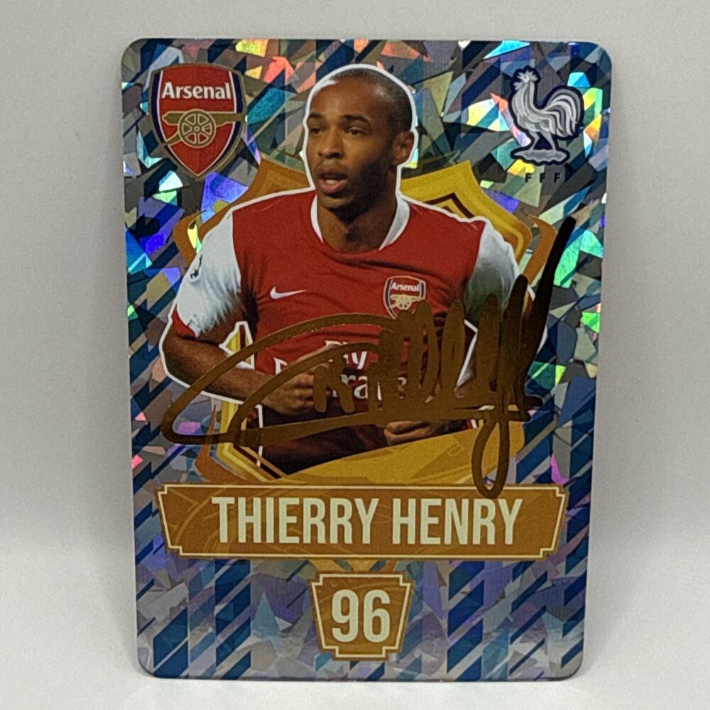 Thierry Henry - Holo Foil Soccer Card 2024 Gold Printed Signature Arsenal